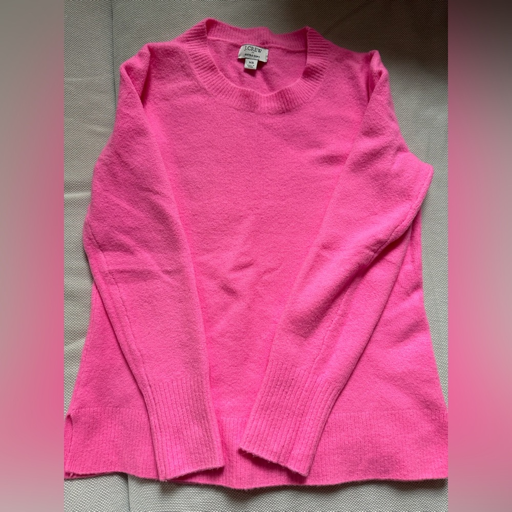 J. Crew Extra Soft Crewneck Sweater Hot Pink